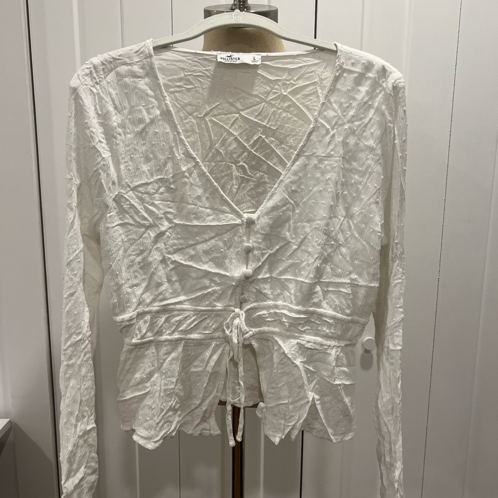 White Button-Up Women's Top